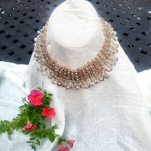 Natasha Crystal and Goldtone Choker